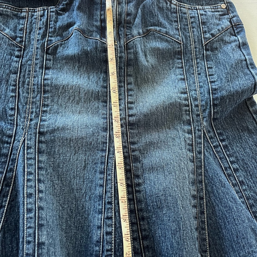 No Fuze Denim Flared Skirt - Picture 9 of 10